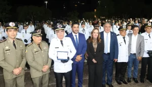 Comandante-Geral, Coronel Cláudio Thomaz Coêlho de Souza, destacou a importância das novas lideranças para a Corporação e agradeceu o apoio do governador - Luís Felipe/Governo do Tocantins