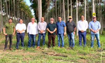 Secretário conheceu o projeto de plantação de açaí Nativo da Amazônia, na fazenda Bioaçai em Lagoa da Confusão.Mariah Soares/Governo do Tocantins.