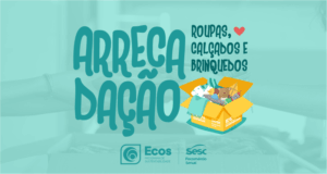 Banner de arrecadação de roupad do sesc