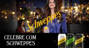 Schweppes. Edição especial reforça a sofisticação e o espírito festivo da marca, trazendo embalagens que celebram o brilho das festas de fim de ano.