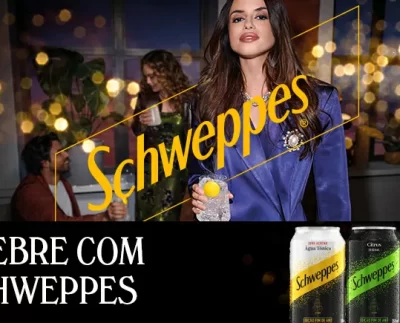 Schweppes. Edição especial reforça a sofisticação e o espírito festivo da marca, trazendo embalagens que celebram o brilho das festas de fim de ano.