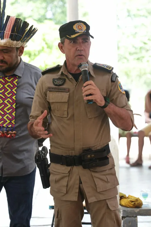 Ação integrada na Ilha do Bananal com participação da PMTO leva cidadania à Aldeia Twiri