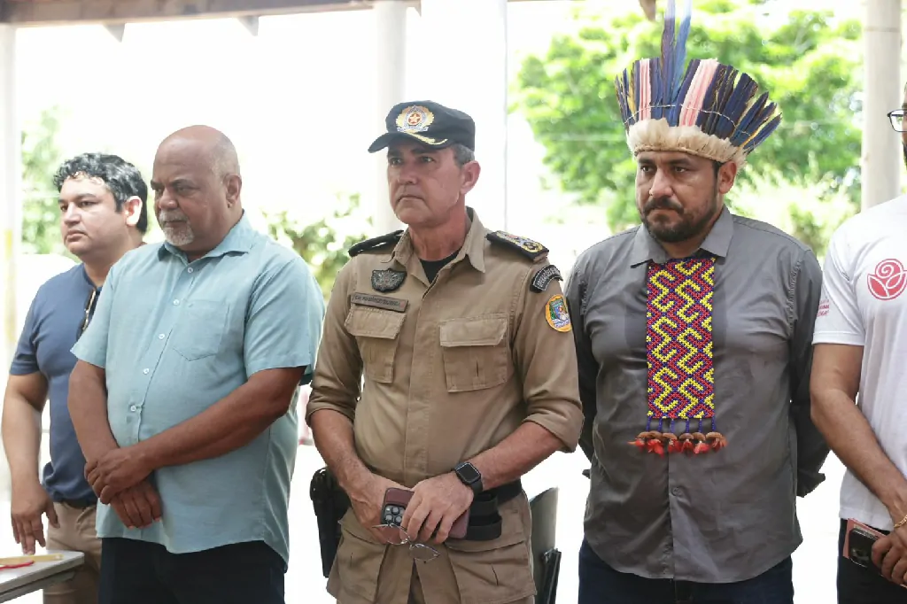 Ação integrada na Ilha do Bananal com participação da PMTO leva cidadania à Aldeia Twiri