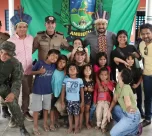 Ação integrada na Ilha do Bananal com participação da PMTO leva cidadania à Aldeia Twiri