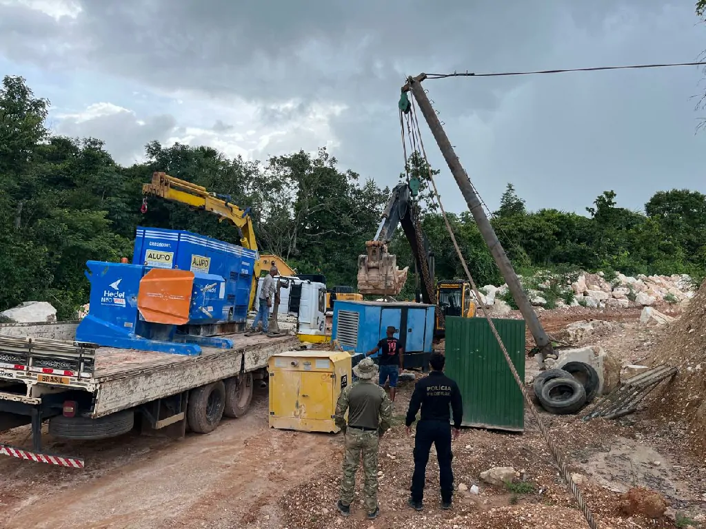 PF e ANM realizam ação conjunta e coíbem mineração ilegal em Cristalândia/TO