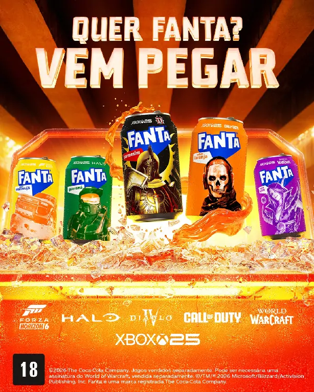 Fanta e Xbox lançam campanha global com edição especial gamer