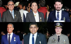 Autoridades do Judiciário recebem Medalha Tiradentes e da Aviação Policial Militar no Tocantins.