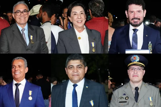 Autoridades do Judiciário recebem Medalha Tiradentes e da Aviação Policial Militar no Tocantins.