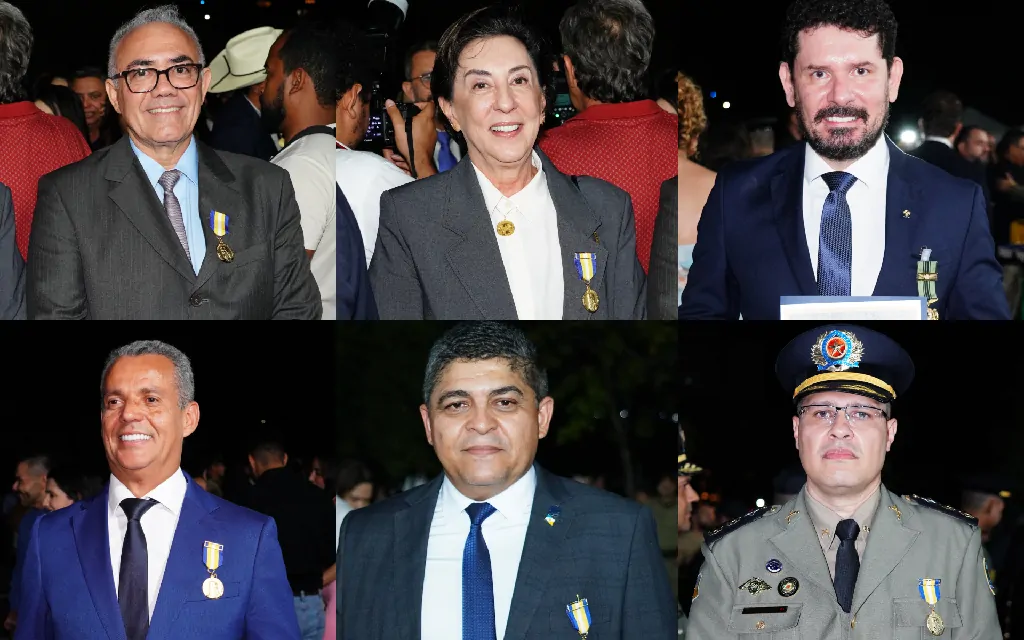 Autoridades do Judiciário recebem Medalha Tiradentes e da Aviação Policial Militar no Tocantins.