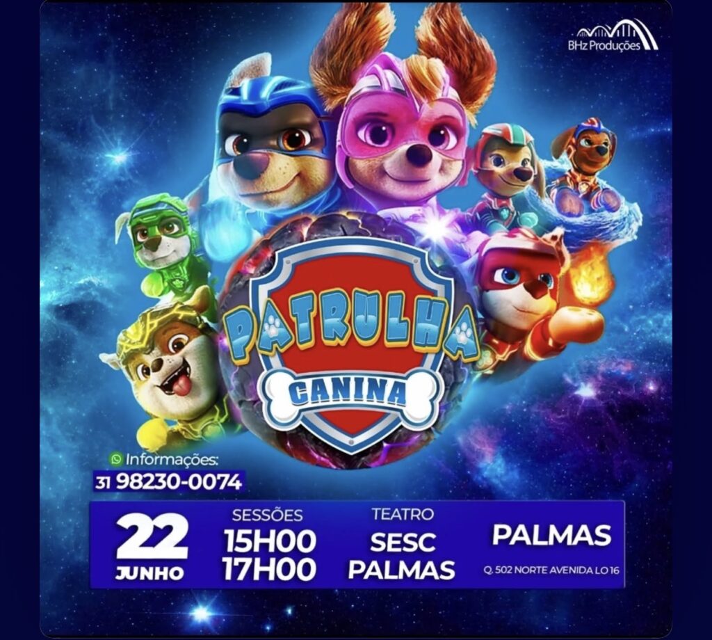 Patrulha Canina chega a Palmas com espetáculo