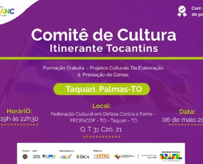 formação cultural em Palmas no Tocantins