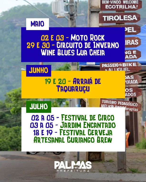 calendário de eventos de Taquaruçu 2026