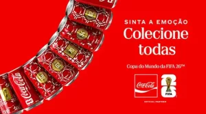 Coca-Cola lança nova campanha para a Copa do Mundo 2026 com Galvão Bueno, filme emocionante e latas colecionáveis inspiradas na Seleção Brasileira.